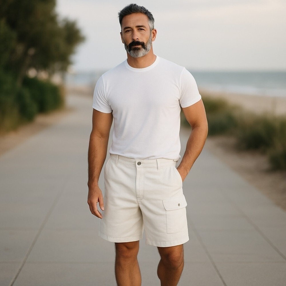 Men's Beige Cargo Shorts – Outdoor Utility Pockets